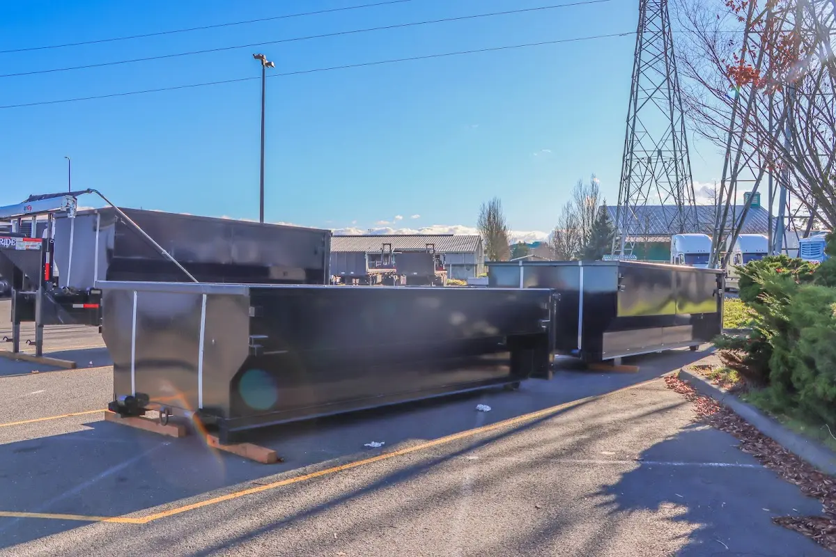 Roll-off dumpster ready for waste disposal at job site for Commercial Dumpster Rental in Camino Tassajara